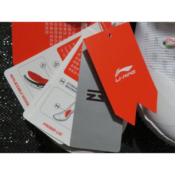 Li Ning Way of Wade Cloud Plus 808 II 2 Energy Basketball Shoes White Neon Green - Picture 3 of 14